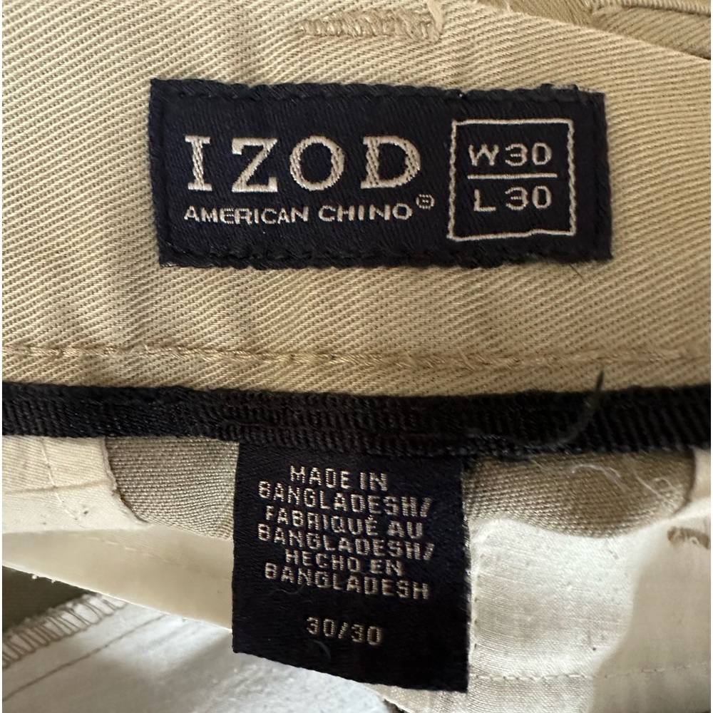 IZOD Men’s American Chino Dress Pants 30x30 - Straight Fit - Picture 4 of 4